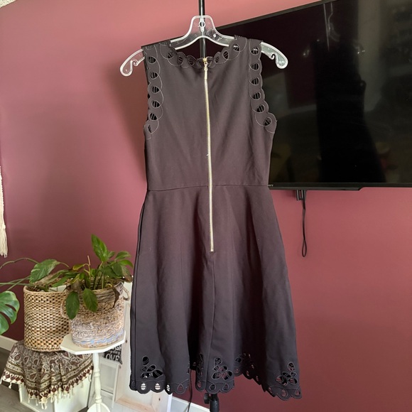 Joseph Ribkoff Black Cut-Out Venetian Style Mini Dress - Picture 7 of 14